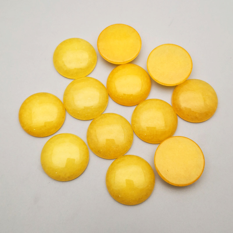 10pcs Yellow Jade (dyed)