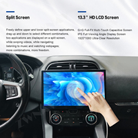 ZWNAV Android 13 Qled écran GPS Carplay autoradio pour Jaguar F-PACE 2016-2018 13.3 pouces lecteur multimédia unité principale de Navigation
