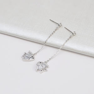 Pendientes Colgantes de Plata S925 con Forma de Cabeza de Oso, Personalizados, de Moda para Mujer, con Perla, Accesorios DIY, Bandeja Vacía 1322 - Product Image 3