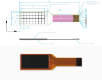 Sensor Táctil Flexible FPC FSR AR-R515 Maxrays 20g-6kg para Dedo de Robot Humanoide, Piel Electrónica Ultrafina, Más de 1M Ciclos de Presión