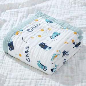 Couverture en mousseline 100% coton biologique, douce pour la peau et respirante, literie multicouche pour berceau, couverture pour bébé - Product Image 2