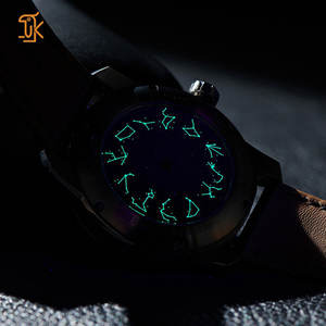 Montre mécanique de luxe à secondes centrales, heure errante, aventurine luminescente, montres automatiques pour hommes d'affaires, logo de marque personnalisé OEM - Product Image 4