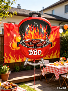 Grand ballon en aluminium pour barbecue, idée cadeau Fête des Pères, décoration pour fête de barbecue d'été, pour Papa, barbecue en plein air, anniversaire - Product Image 3