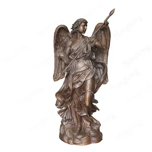 Life Size Bronze Carving Sculpture Antique Roman Angel Warriors Statue