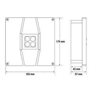 Lámpara de Emergencia Beghelli ATEX 19x19x6.5 Cm, Luz a Prueba de Explosiones - Product Image 2