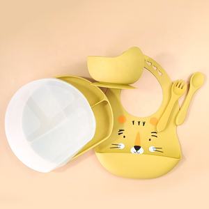 Aby iliilicono Bib eeding et abeeding Aby Owl Poon up iigh uality iliilicono orortable ableableware para niños - Product Image 3