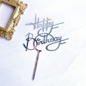 Gran oferta <span class=keywords><strong>de</strong></span> adornos acrílicos para pasteles, números decorativos <span class=keywords><strong>de</strong></span> feliz cumpleaños para fiestas, accesorios para pasteles - Product Image 5