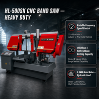 Scie à ruban horizontale automatique CNC HL-500SK 500 mm pour métaux, à fréquence variable par onduleur