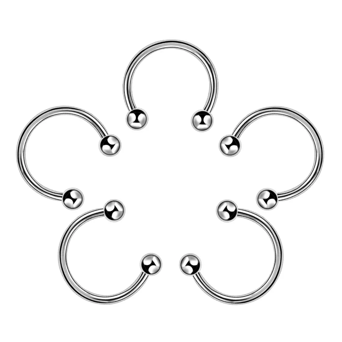 Pabrik Hidung Tapal Kuda Cincin Hidung Septum Cincin 316L Stainless Steel Melingkar Tindik Telinga Tulang Rawan Tragus Tubuh Perhiasan Tindik/