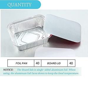 Boîte en aluminium jetable de qualité alimentaire, carrée, 6x6 pouces, 540 ml, recyclable, écologique, plateau de cuisson et emballage pour gâteaux - Product Image 2