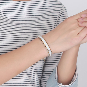 Guangzhou argent blanc en céramique de mode bijoux accessoires en acier inoxydable charme bracelet bracelet mâle - Product Image 6
