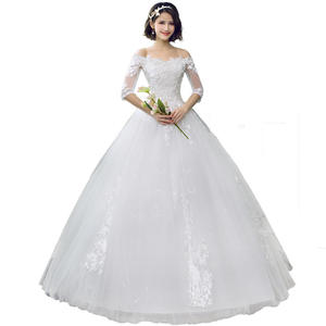 Abito da sposa <span class=keywords><strong>donna</strong></span> <span class=keywords><strong>incinta</strong></span> con spalle scoperte lungo fino al pavimento abito da sposa taglie forti - Product Image 6
