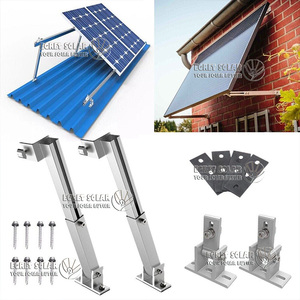 Système de support d'installation photovoltaïque pour <span class=keywords><strong>toit</strong></span> plat, réglable, avec pieds avant et arrière, noir et argenté - Product Image 5