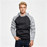 Sweat-shirt à capuche TOLOER pour homme, 100 % polyester, en molleton mélangé, manches longues, avec poches kangourou