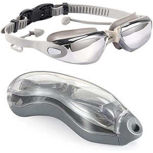 Gafas de natación electrochapadas antiniebla para adultos, lentes de PC, silicona, impermeables, de alta definición, ajustables para hombres y mujeres - Product Image 4