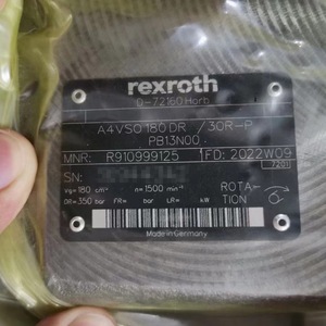Pompe hydraulique Rexroth A4VSO180DR30R PPB13N00 à montage sur bride, débit variable, pour utilisation en aciériaire - Product Image 1