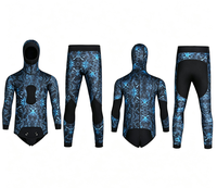 Combinaison de plongée adulte 3 mm en deux pièces pour la pêche sous-marine, le surf et la plongée libre ; Combinaison de plongée en néoprène camouflage pour la protection contre le froid et la chaleur