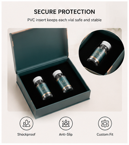 Boîtes de tubes pour bouteilles personnalisables avec doublures en mousse protectrice, vente en gros de boîtes pour flacons de 2 ml/3 ml/10 ml, service OEM ODM en lots de 2/5/10 - Product Image 4
