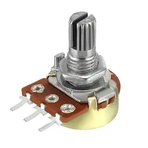 WH148 B1K B2K B5K B10K B20K B50K B100K B500K 3Pin 15mm Shaft Amplifier Dual Stereo Potentiometer