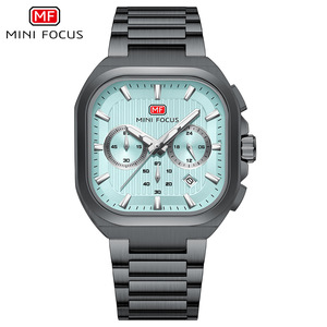 Orologio al Quarzo da Uomo MINI <span class=keywords><strong>FOCUS</strong></span> con Cassa Quadrata, in Lega di Acciaio Inossidabile, Lancette Luminose, Multifunzione, Resistente all'Acqua 30M, Modello MF0622G - Product Image 5