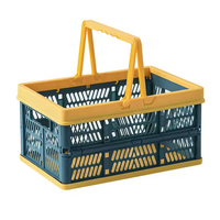 Étagères de rangement en plastique pliables écologiques personnalisées Poignée Forme rectangulaire multifonction Panier de rangement portable pour
