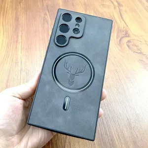 Custodia Vintage in pelle per Samsung S24 S23 S22 S21 Ultra Plus FE Note <span class=keywords><strong>20</strong></span> <span class=keywords><strong>S</strong></span> cover-custodia per cellulare con ricarica Wireless - Product Image 1