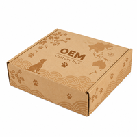 Boîtes en carton ondulé rigide personnalisées, écologiques, en matériaux recyclés, pour l'emballage de nourriture sèche pour animaux de compagnie en détail