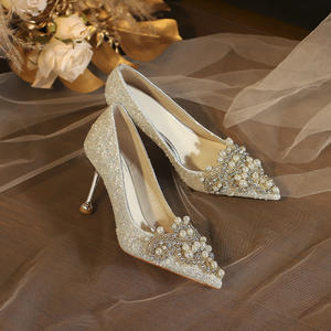 Zapatos de Mujer Antideslizantes con Cordones, de Tacón Bajo y Alto, con Punta Puntiaguda, Estilo Sexy para Banquete, Zapatos de Moda - Product Image 4