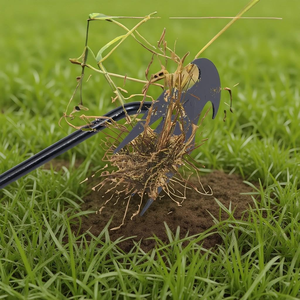 Outil de désherbage de jardin, outil d'arrachage des mauvaises herbes, outil de désherbage à 4 dents en acier au manganèse pour jardin potager - Product Image 2