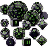 Vente en gros jeu de dés personnalisé 15 pièces dés polyédriques jeu de D3-D100 jeu de dés pour le MDN jeux de rôle RPG jeux de société