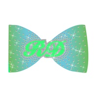 Cheerleading Hair Bow Spandex ou mystique Flower Shiny Hair Scrunchies By AB Crystal