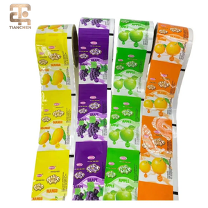 Film d'emballage en rouleau PET+PE imprimé par gravure avec poignée thermoscellable en matériaux recyclés pour l'emballage alimentaire, le lait et la gelée - Product Image 1