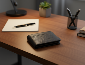 Portafoglio da Uomo in Vera Pelle, Chiusura Corta Pieghevole, Stile Minimalista, Ideale come Regalo - Product Image 2