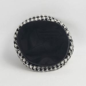 Nouveauté Automne-Hiver 2024, béret britannique français tendance, mode féminine, béret à carreaux pied-de-poule - Product Image 6