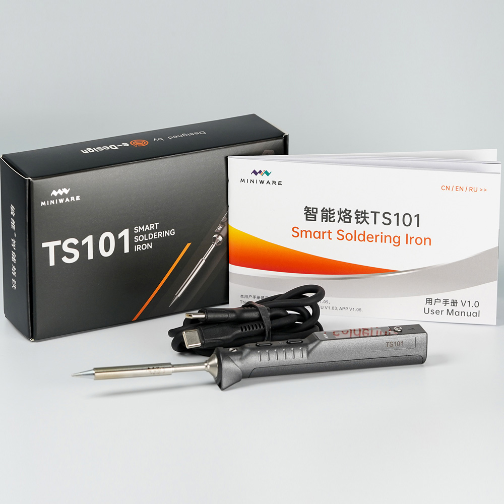 Электрический мини-паяльник TS101, портативный цифровой USB паяльник с регулируемой температурой, наконечник B2, мощность 65 Вт, TS100, улучшенный