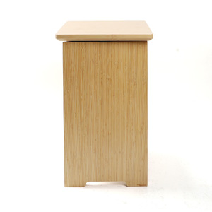 Small <b>bamboo</b> <b>stool</b> for home use and children, low <b>stool</b>, footrest, square <b>stool</b>, 360 swivel <b>stool</b>. - Product Image 1