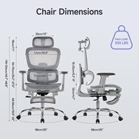 Fauteuil de bureau pivotant moderne à dossier haut, ergonomique, en maille, avec siège inclinable et soutien lombaire réglable, en tissu, pour la maison et le bureau (vente en gros)