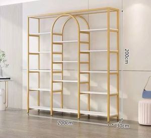 Fábrica cuyo lujo salón de belleza estante de exhibición de luz cosméticos uñas cuidado de la piel soporte gabinete tienda estante de exhibición estante de almacenamiento - Product Image 6