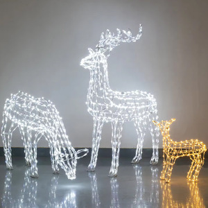 Lámpara de reno de Navidad para exteriores 3D a gran escala, decoración IP65 para el hogar <span class=keywords><strong>con</strong></span> <span class=keywords><strong>luces</strong></span> <span class=keywords><strong>con</strong></span> motivo de patrón de ciervo para paisaje de vacaciones - Product Image 3