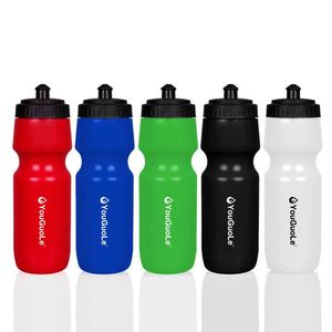 Bouteilles d'eau sportives avec logo personnalisé, couvercle de qualité alimentaire, impression couleur intégrale, logo promotionnel, bouteille d'eau durable en plastique pour vélo et course à pied - Product Image 2