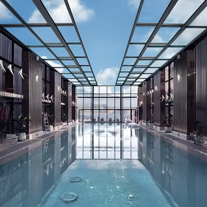 Finestra Scorrevole Elettrica in Vetro dal Design Moderno, Nuova Ventilazione e Illuminazione per Tetto di Piscina - Product Image 1