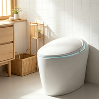 Toilette intelligente multifonctionnelle Cloud Egg avec siège à température constante anti-brûlure, drain au sol ou mural en option pour projets commerciaux