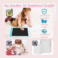 Tablette d'écriture numérique LCD 12 pouces pour enfants multicolore Smart Toddler Doodle Graphic Board Auto-adhésif Electronic Writing