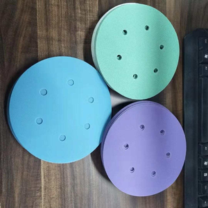 <span class=keywords><strong>Disque</strong></span> à crochets et boucles de <span class=keywords><strong>125</strong></span> mm, grain 80 #   Céramique rouge 6 trous 100 mm 100 pièces/carton OBM/OEM personnalisable en <span class=keywords><strong>bois</strong></span> - Product Image 6