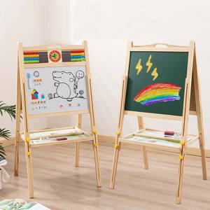 Tablero de dibujo de doble cara de madera personalizado <span class=keywords><strong>para</strong></span> niños, juguetes de aprendizaje educativo temprano <span class=keywords><strong>para</strong></span> bebés <span class=keywords><strong>para</strong></span> niños y niñas - Product Image 4