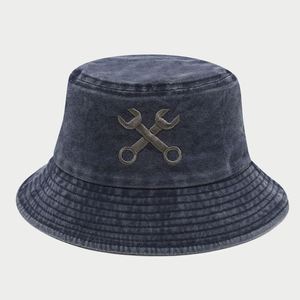 Hot Sale 2025 New Spring <b>Summer</b> Washed Cotton Bucket Hat With Custom Logo Adult Unisex <b>Flat</b> Top Sun <b>Cap</b> for Beach Outdoor - Product Image 5