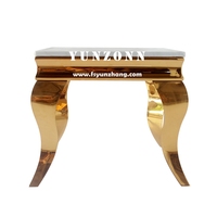 Table d'appoint carrée de luxe moderne avec dessus en marbre Table d'appoint de petit volume pour la maison et les tables console de salle à manger