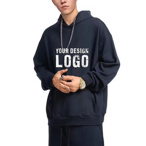 Sweat-shirts pour hommes de haute qualité sans cordon de serrage, épaules tombantes, style streetwear, couleur unie, épaules tombantes, taille plus, sweat-shirts pour hommes - Product Image 2