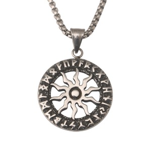 Círculo de Runas Vikingas Nórdicas, Joyería Moderna de Acero Inoxidable para Hombre, Estilo Retro Hip-Hop - Product Image 3