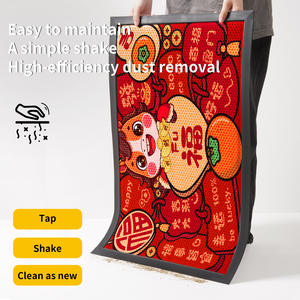 Felpudo Elástico Rectangular de Poliéster con Diseño Tradicional Chino Rojo para el Año Nuevo, Atrae la Buena Fortuna Inmediatamente - Product Image 4